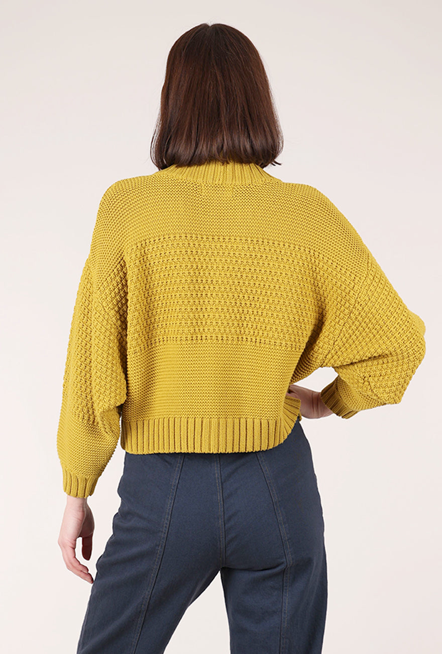 Curator Line Cardigan, Chartreuse 