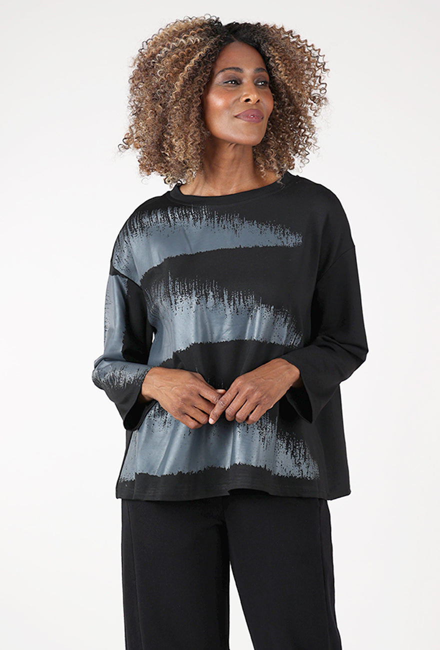 Vanite Couture A-Line Graphic Tee, Black 