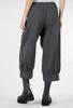 Cynthia Ashby Flannel Cuff Pant, Charcoal 