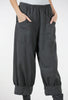 Cynthia Ashby Flannel Cuff Pant, Charcoal 
