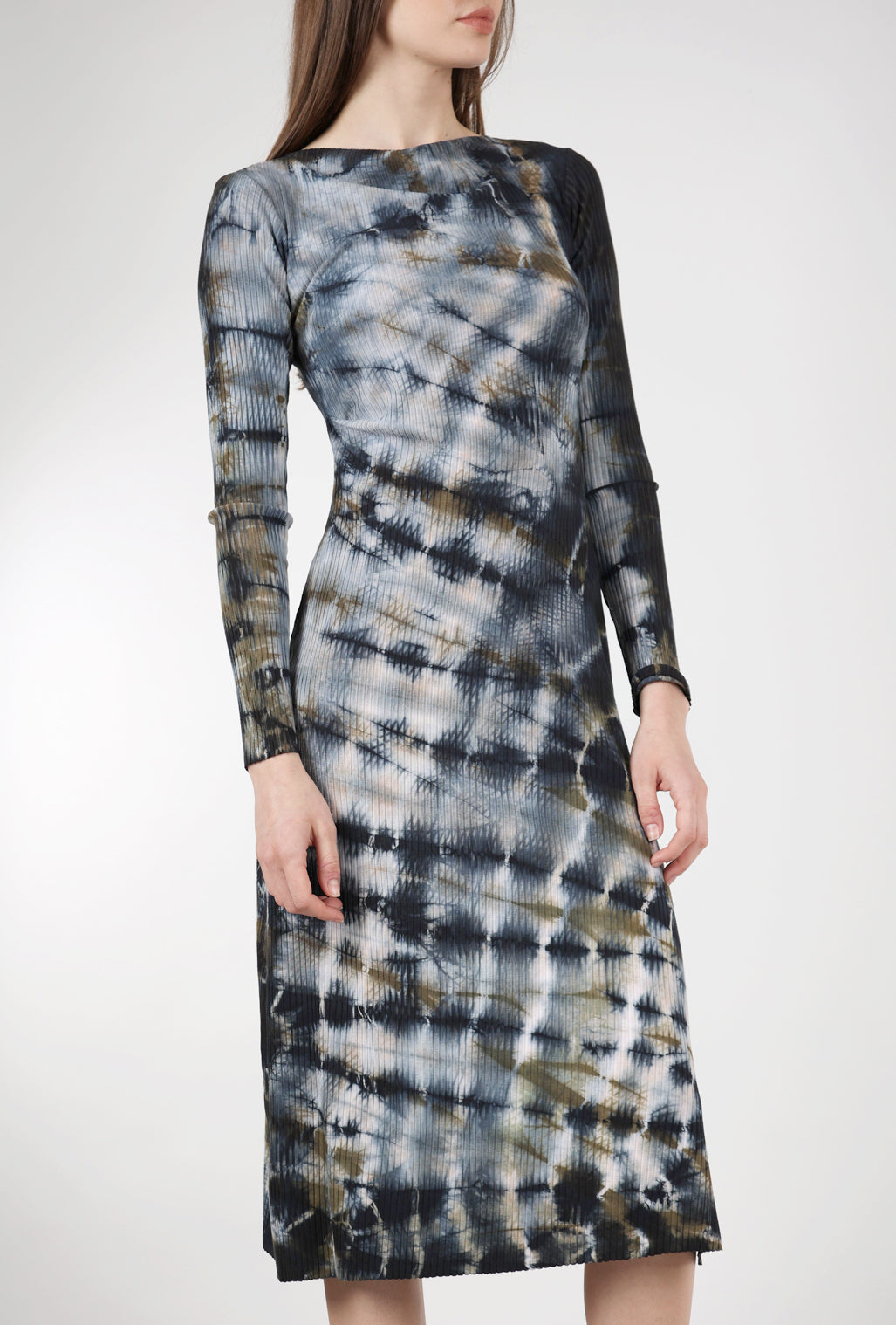 Heyne Bogut Pinch Spiral-Dye Dress, Ice/Blue 