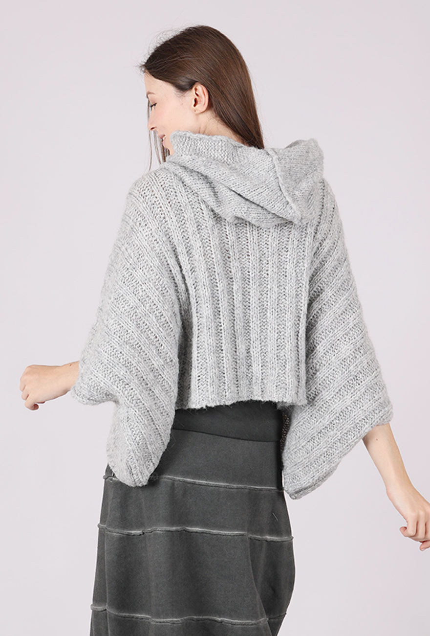 Studio B3 Pooh Knit Poncho, Pearl 