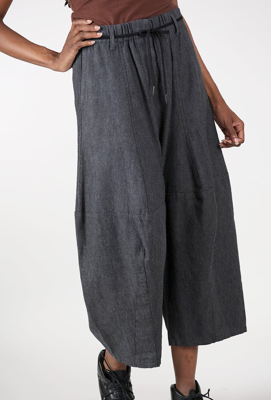 Lurdes Bergada Slouch Drawstring Trousers, Gray 