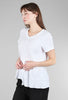 Wilt Shifted Rib-Hem Crew, White 
