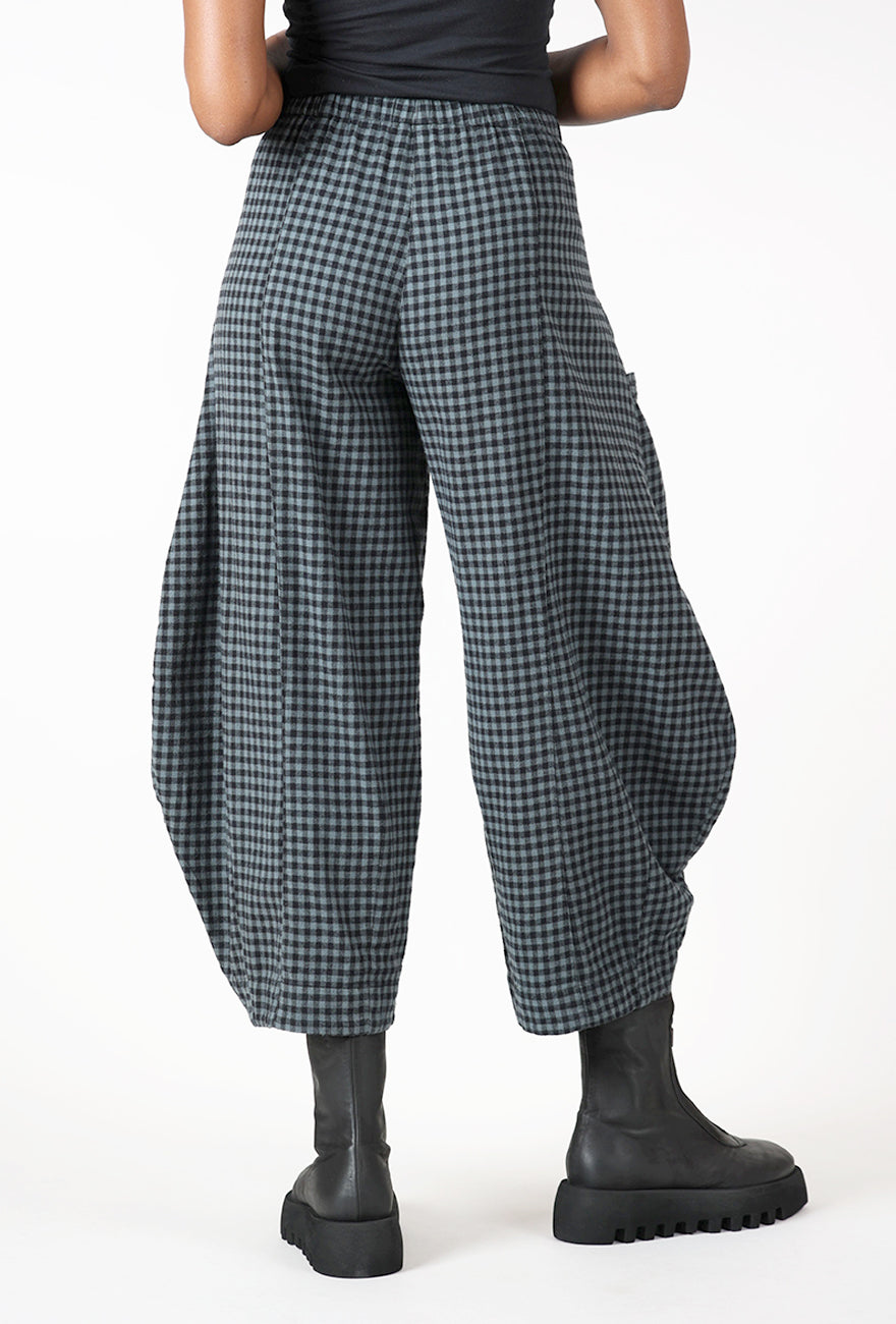 Eleven Stitch Check Double-Pocket Pant, Dusty Blue 