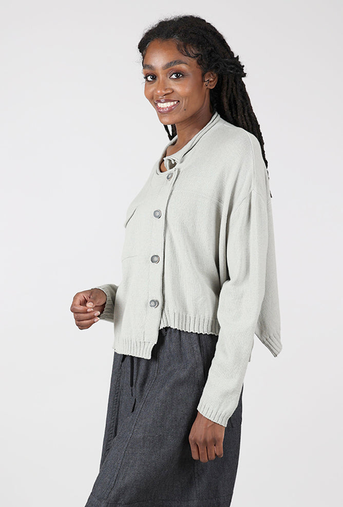 Lurdes Bergada Bias Buttons Cardie, Stone 