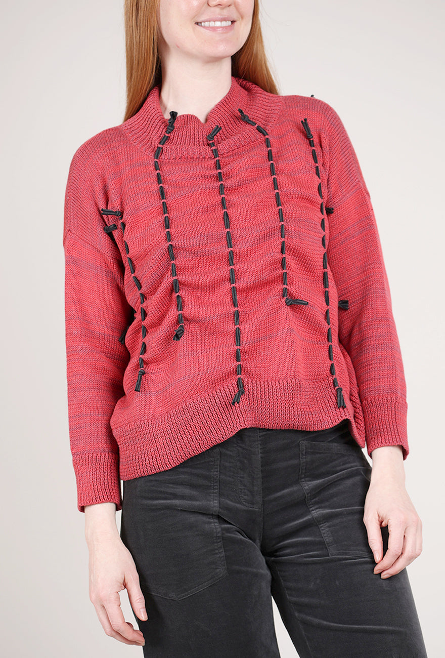 Red Thread Dale Sweater, Scarlet 