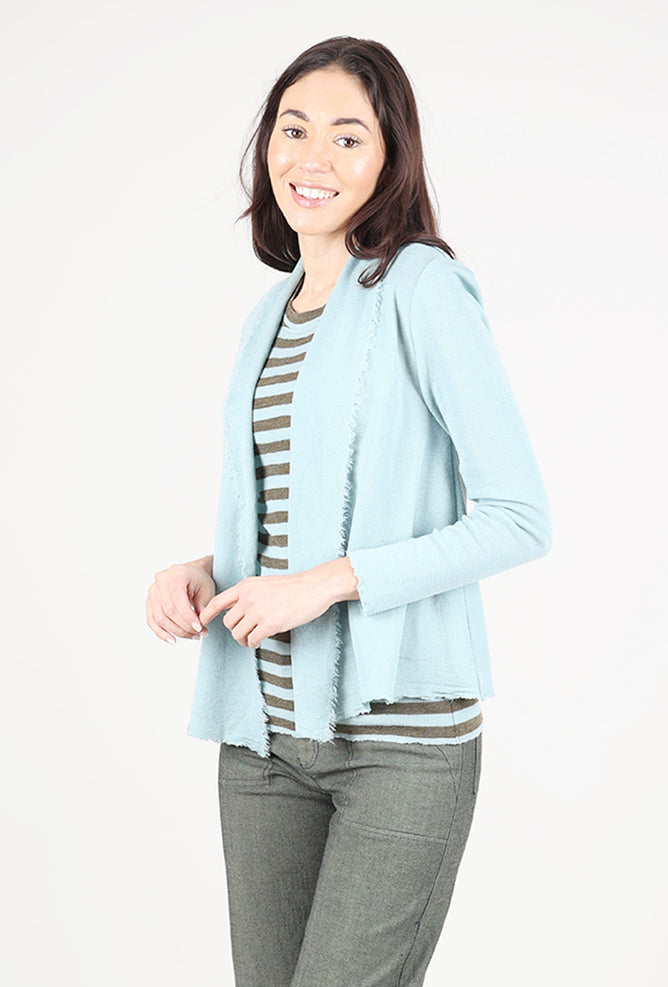 By Basics Raw Edge Short Cardie, Seafoam Green 