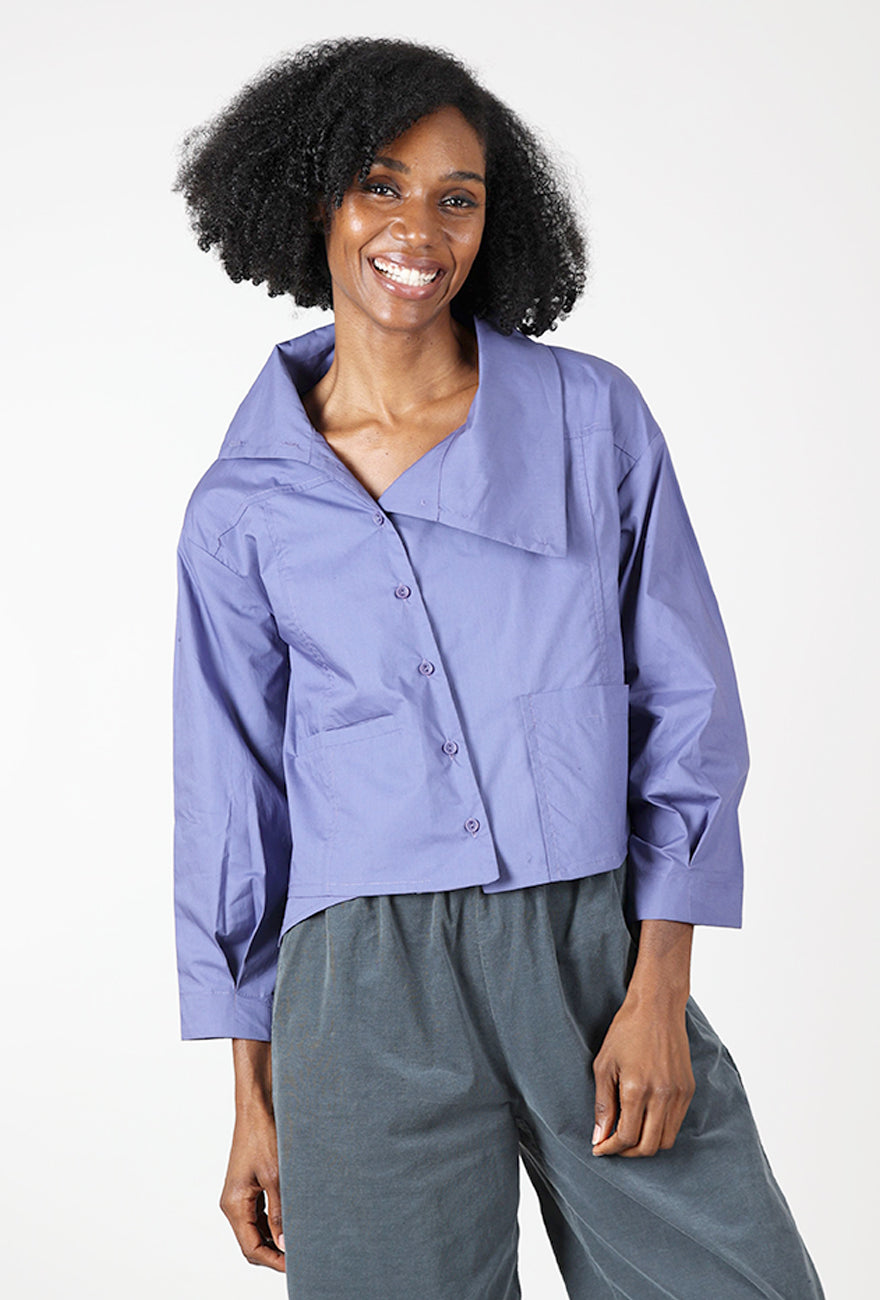 Ozai Beatrice Button Up, Purple 