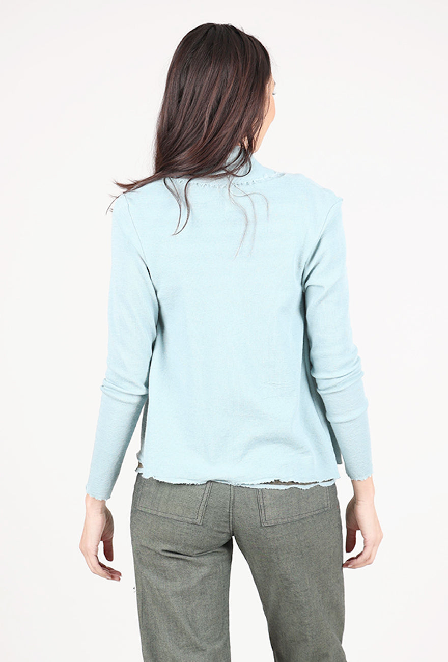 By Basics Raw Edge Short Cardie, Seafoam Green 