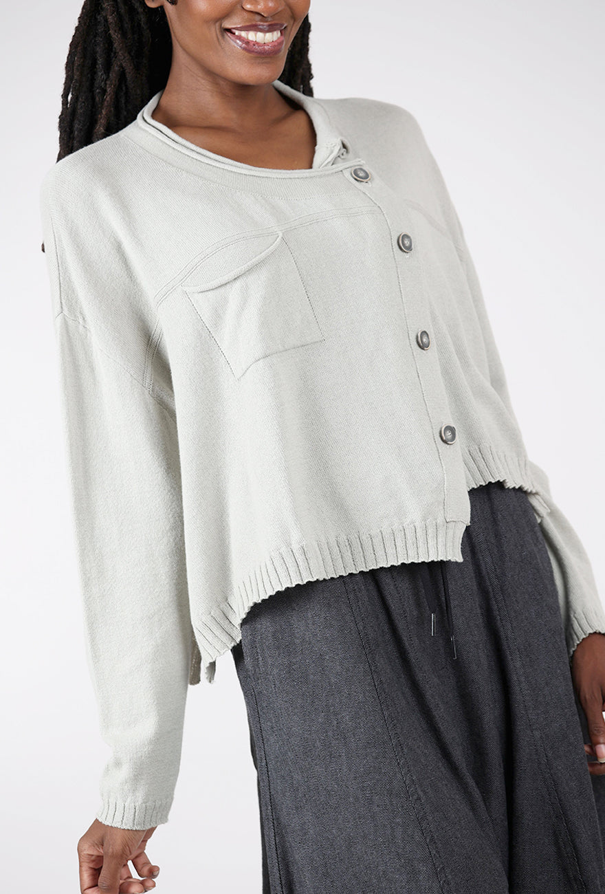 Lurdes Bergada Bias Buttons Cardie, Stone 