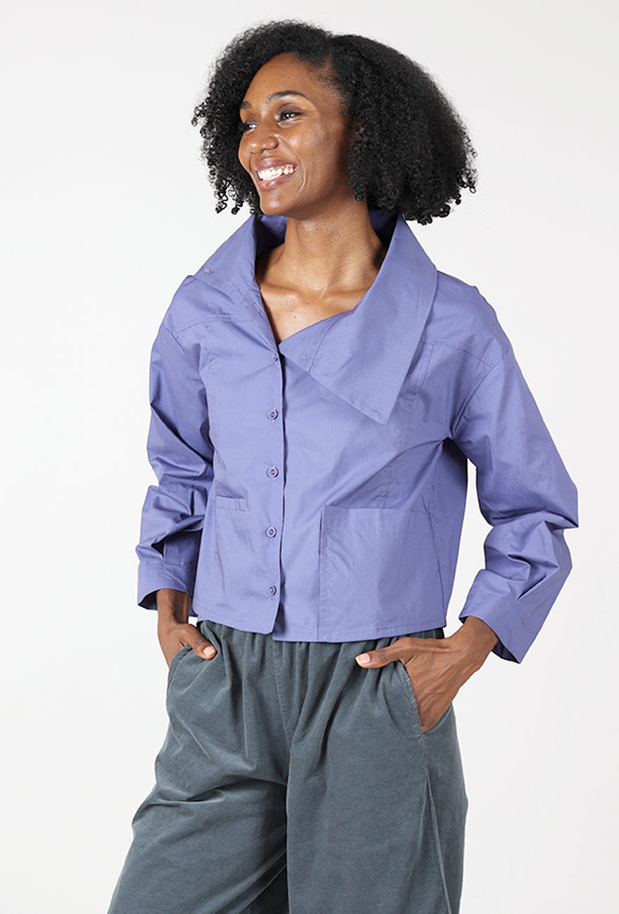 Ozai Beatrice Button Up, Purple 