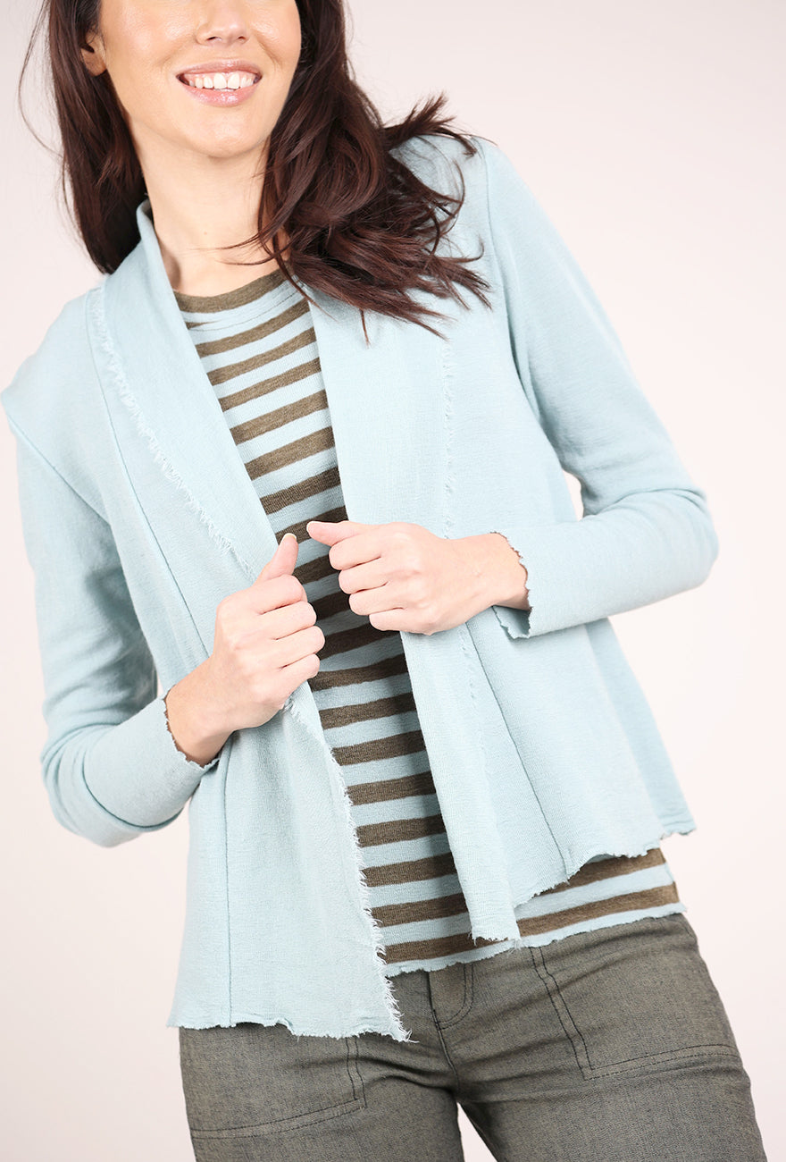 By Basics Raw Edge Short Cardie, Seafoam Green 