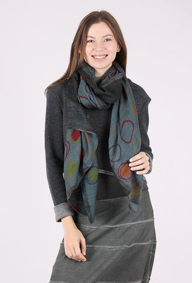 Neeru Kumar Dotty Fine Wool Scarf, Blue 