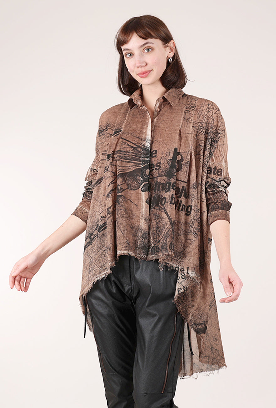 Studio B3 Arta Shirt, Copper All Over Dye 