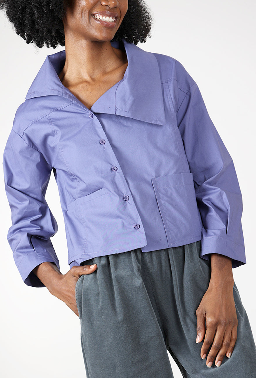 Ozai Beatrice Button Up, Purple 