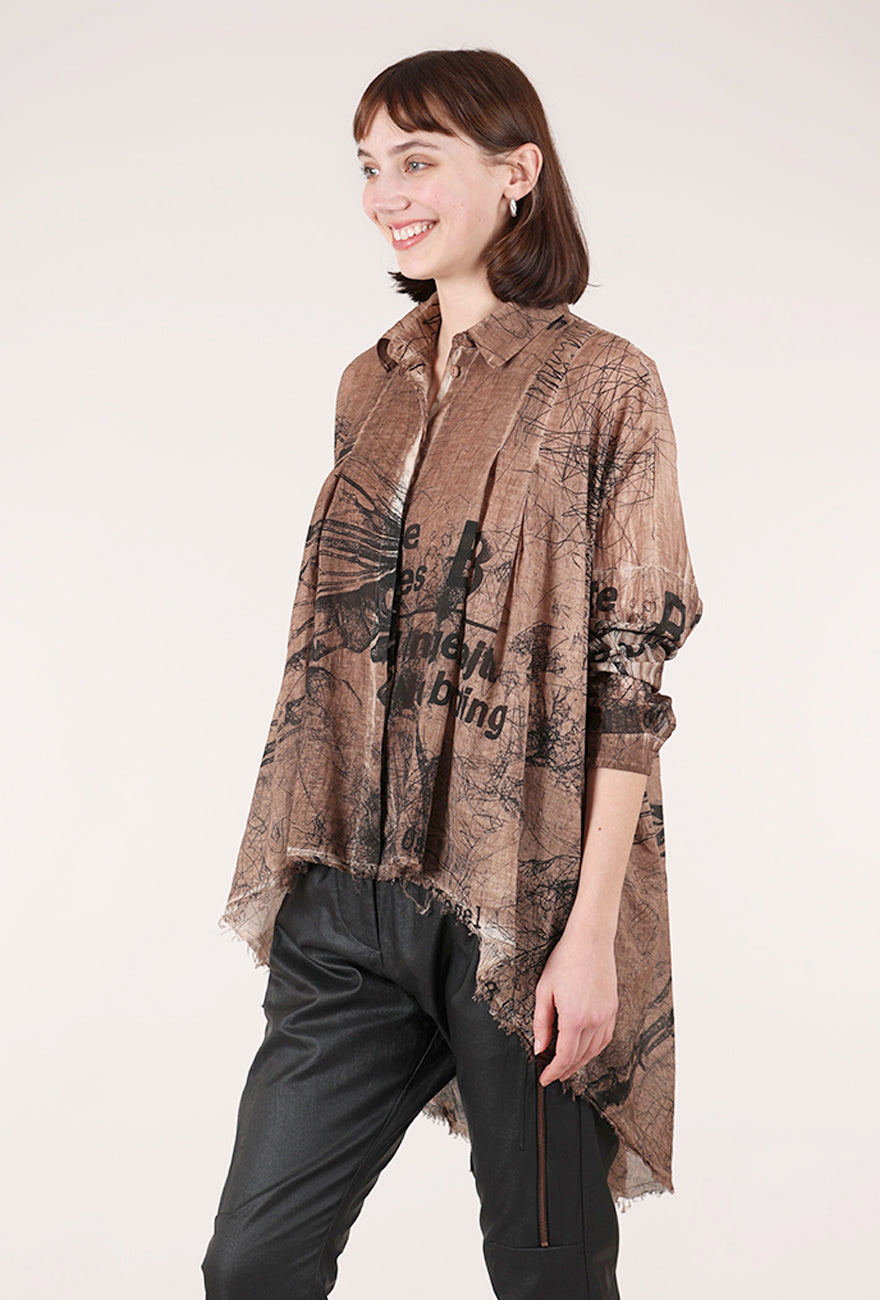 Studio B3 Arta Shirt, Copper All Over Dye 