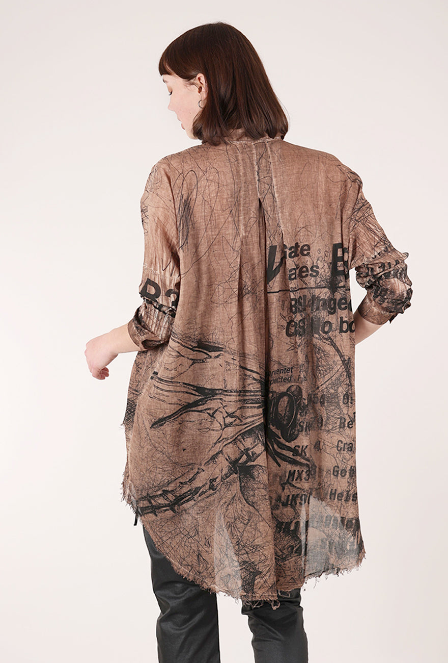 Studio B3 Arta Shirt, Copper All Over Dye 