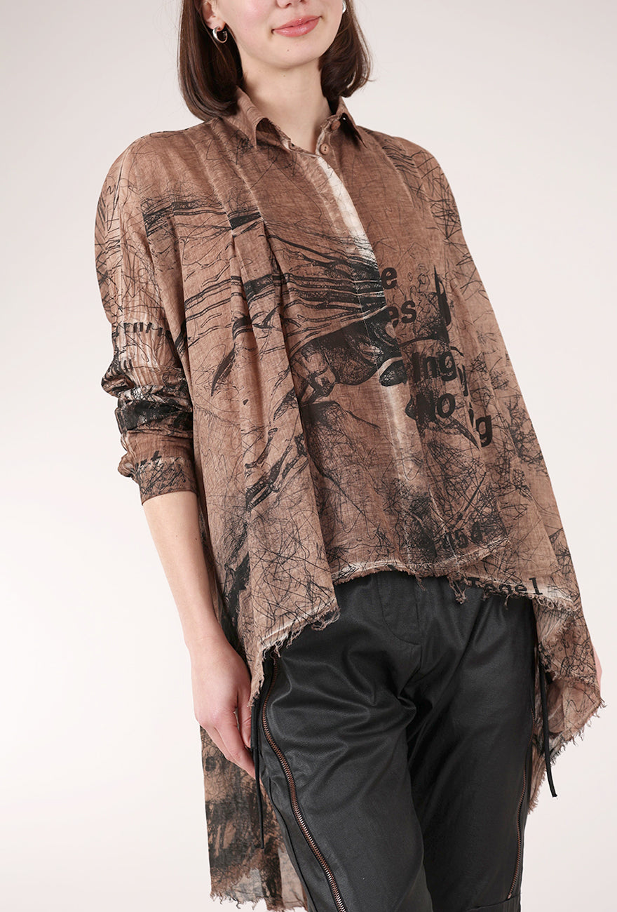 Studio B3 Arta Shirt, Copper All Over Dye 