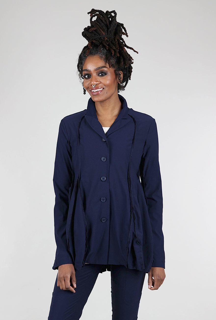 Rundholz Twill Tech Boyfriend Jacket, Navy 