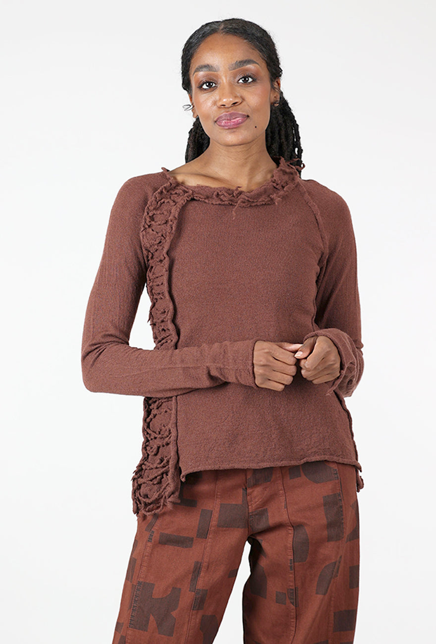 Rundholz Roped Inset Sweater, Henna 