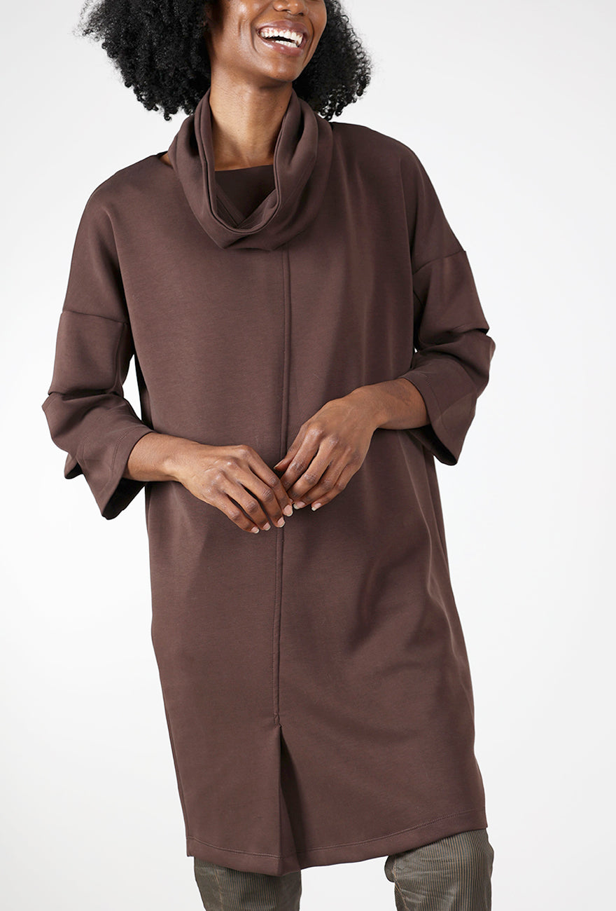 Ozai Cozy Cut Outs Dress, Brown 