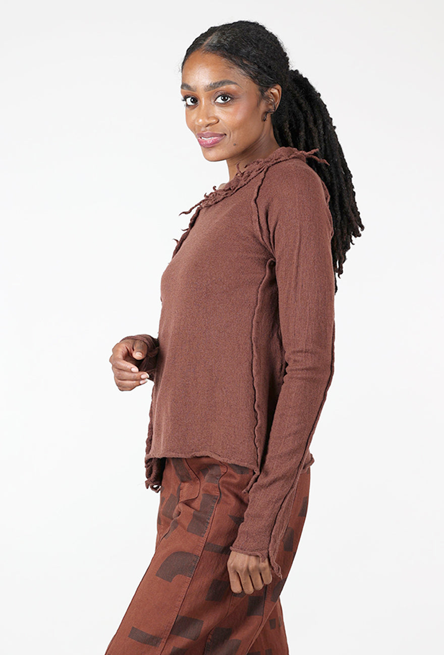 Rundholz Roped Inset Sweater, Henna 