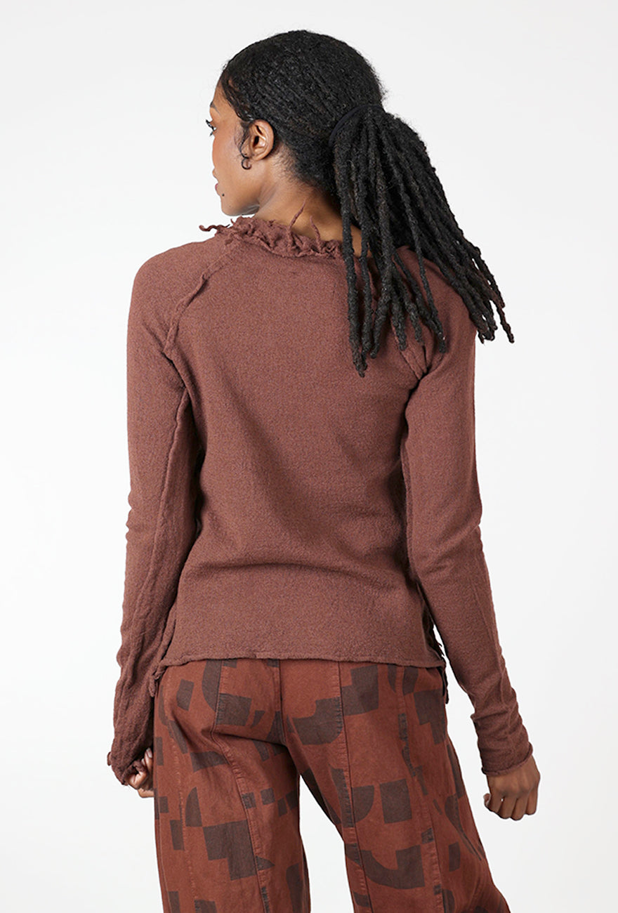 Rundholz Roped Inset Sweater, Henna 