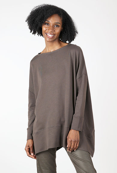 Sort Aarhus Olivette Oversized Fleece Top, Moro 
