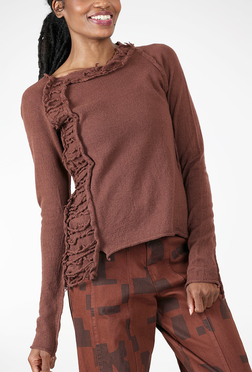 Rundholz Roped Inset Sweater, Henna 