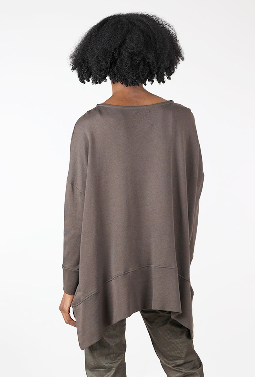 Olivette Oversized Fleece Top, Moro