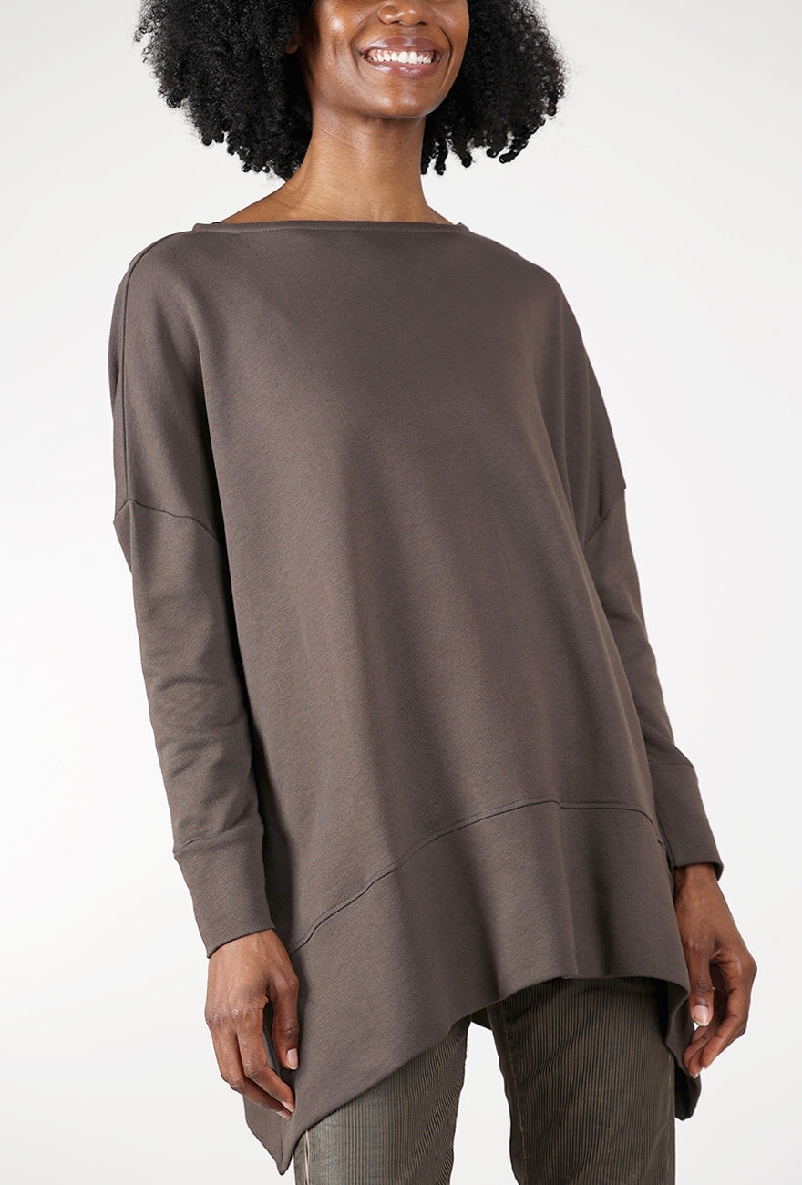 Olivette Oversized Fleece Top, Moro