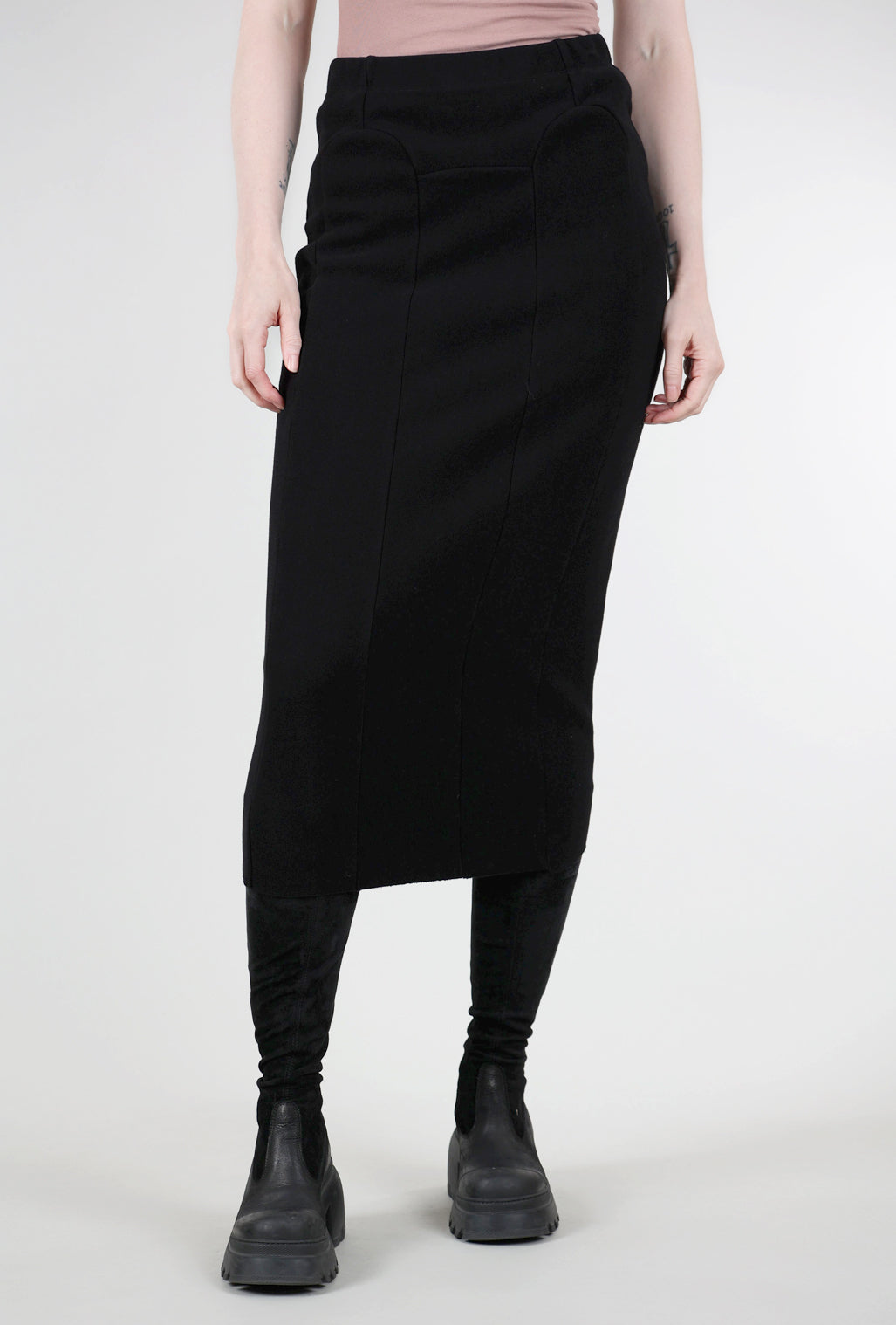 Grizas Brushed Goodness Slim Skirt, Black 