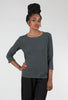 Cut Loose Marble Knit Boatneck Top, Myrtle 