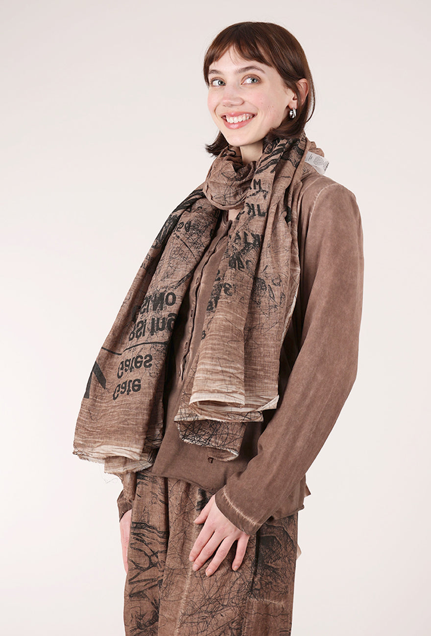 Studio B3 Avisto Scarf, Copper All Over Print 