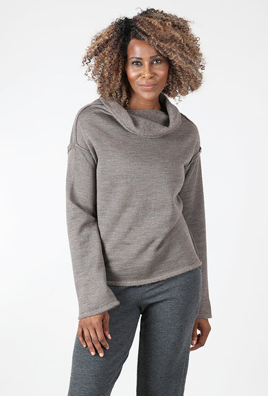 By Basics Reversible Brushed Wool Pullover, Earth Melange 