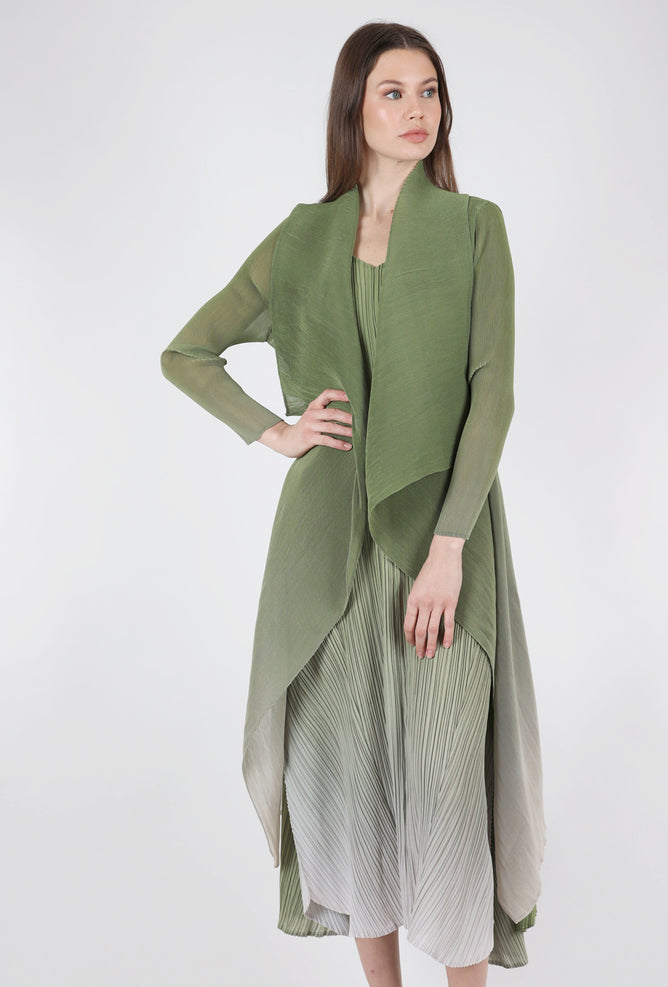 Alquema Collare Coat, Peridot Ombre One Size Peridot