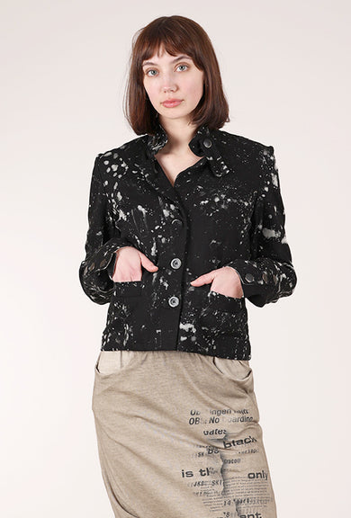 Studio B3 Zhana Milk Splash Blazer, Black 