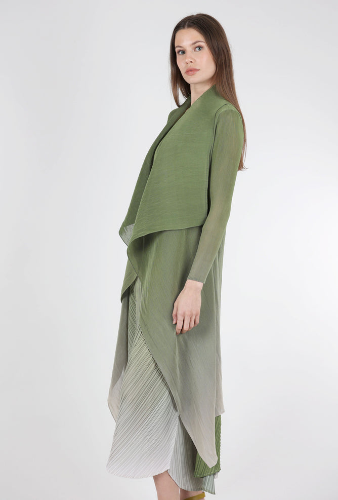 Alquema Collare Coat, Peridot Ombre One Size Peridot