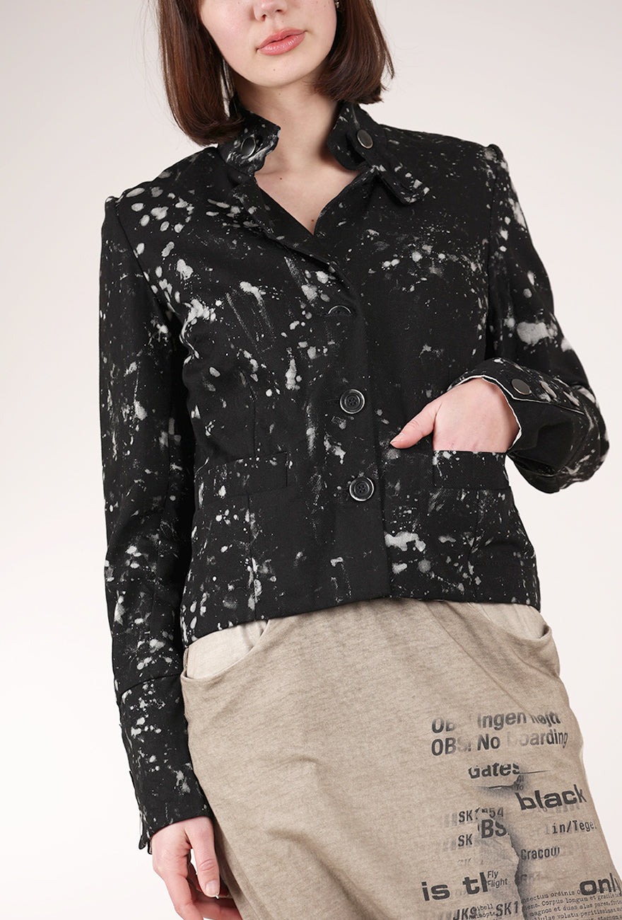 Studio B3 Zhana Milk Splash Blazer, Black 