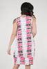 Liv Tissue Crinkle Print Dress, Fuchsia 