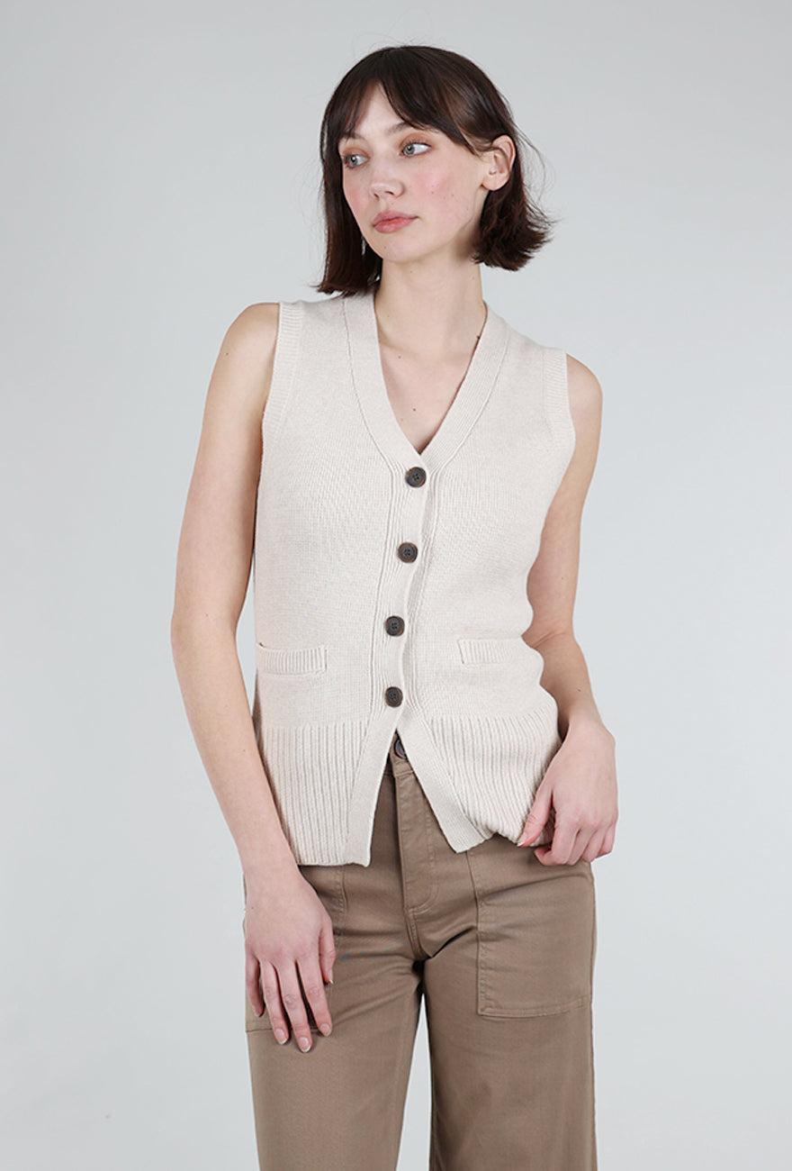 Pistola Audra Vest Cardigan, Soft Dove 