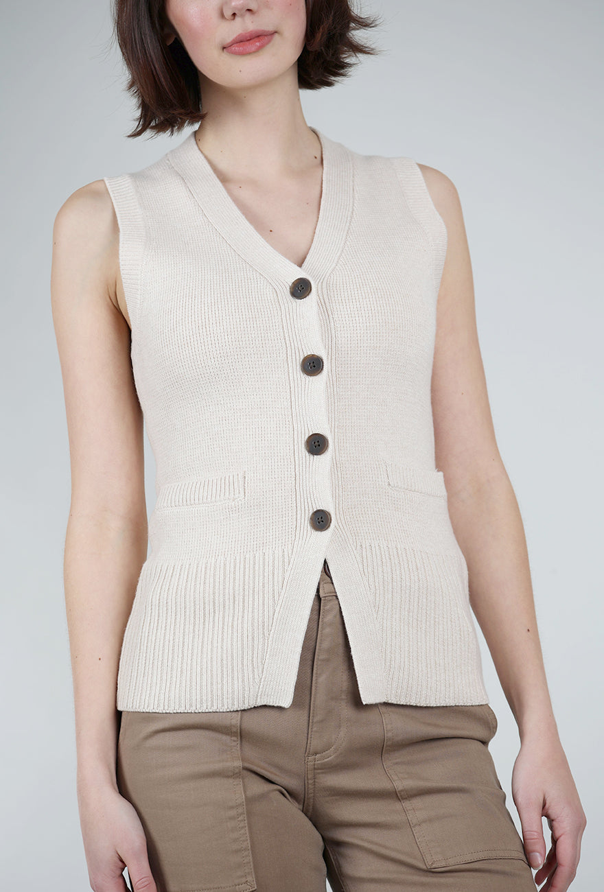 Pistola Audra Vest Cardigan, Soft Dove 