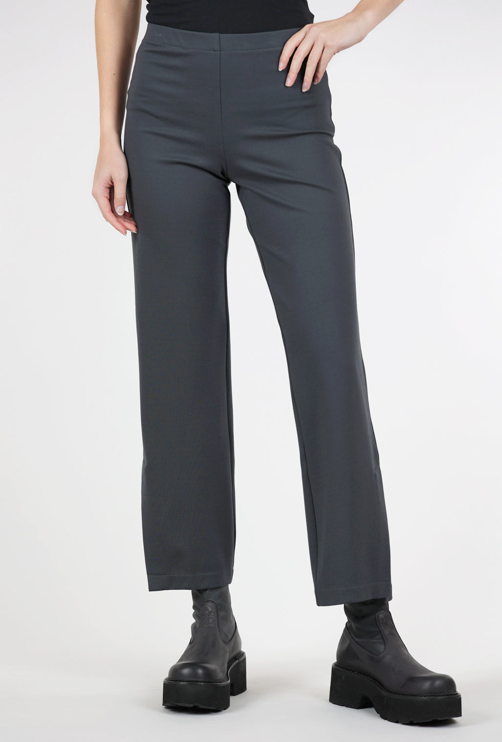 Planet Ponte Side-Slit Pant, Obsidian 