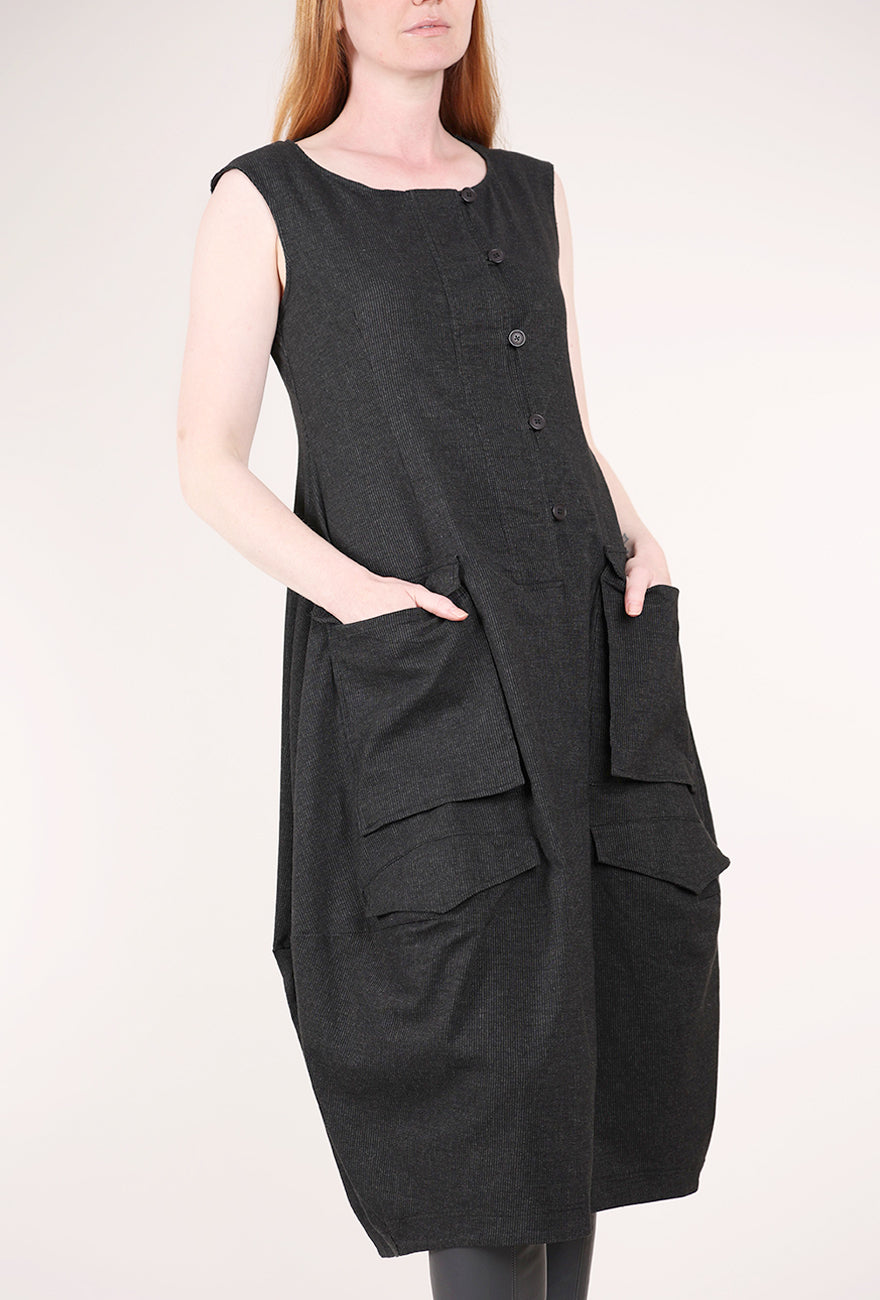Rundholz Subtle Stripe Dress, Black 