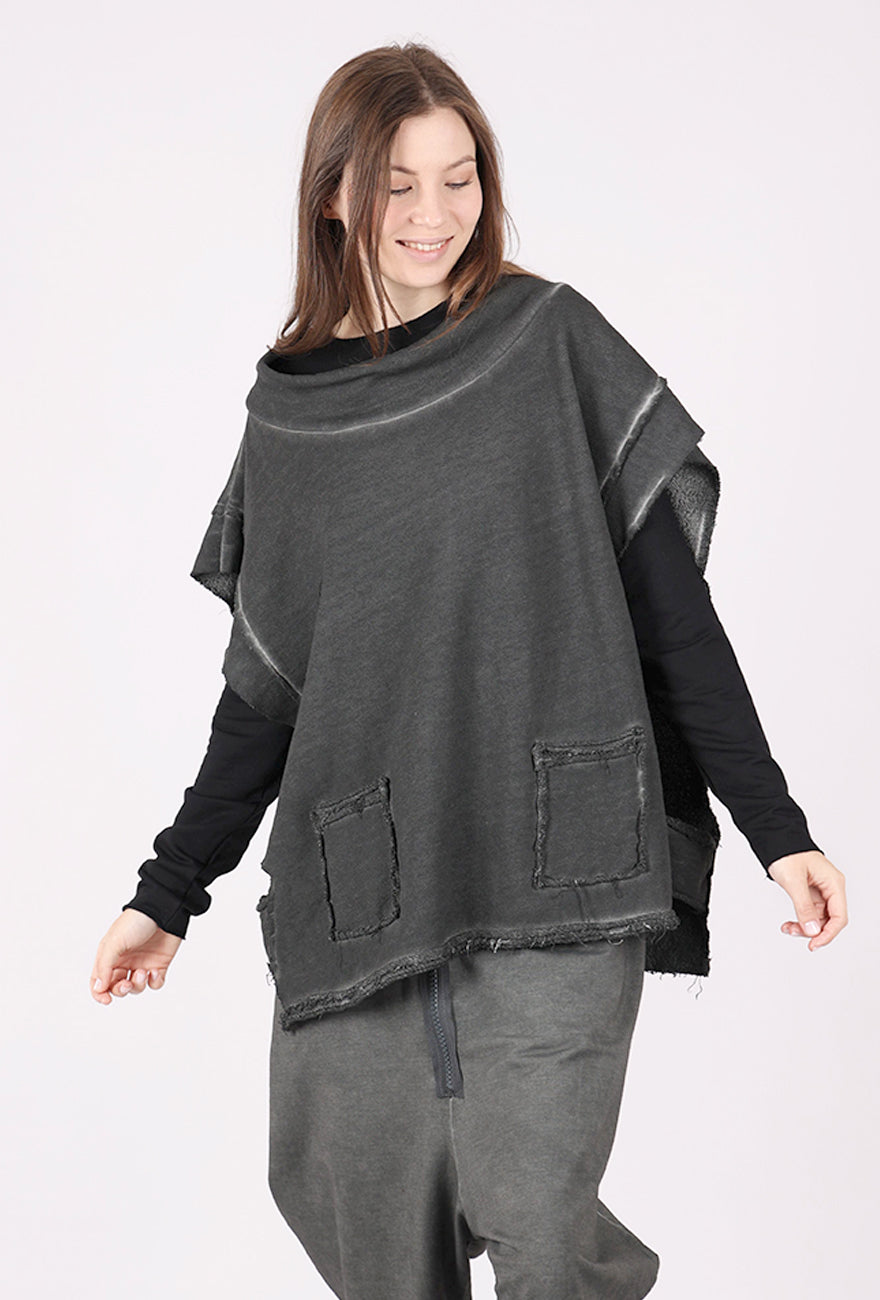 Zilberman S/S Fleece Tunic Vest, Anthracite 
