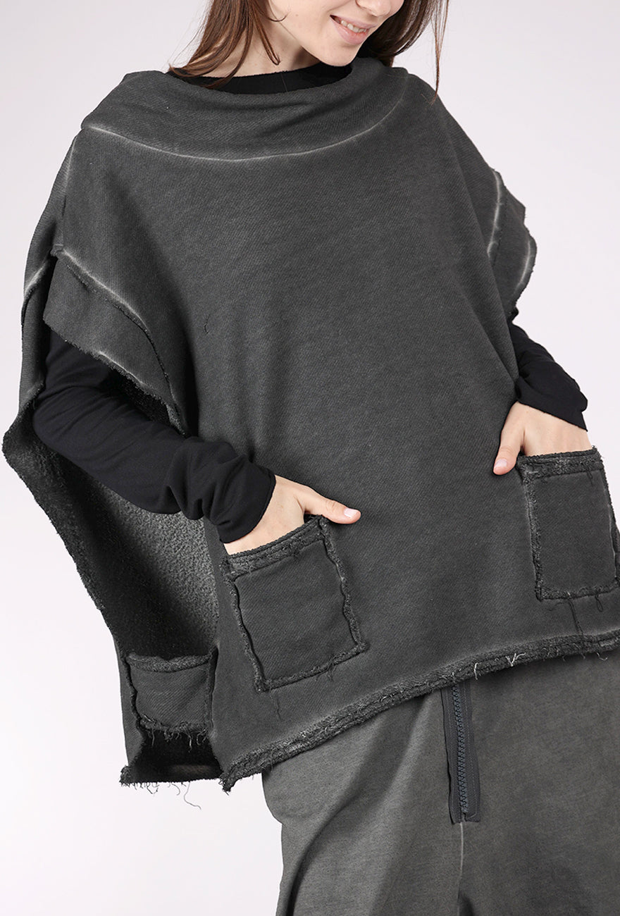 Zilberman S/S Fleece Tunic Vest, Anthracite 