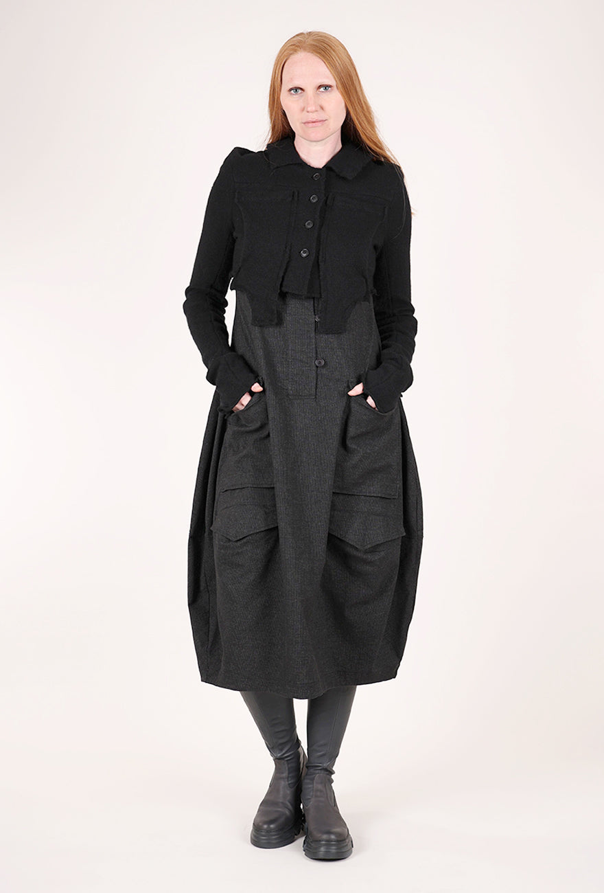 Rundholz Crop Cassy Cardie, Black 