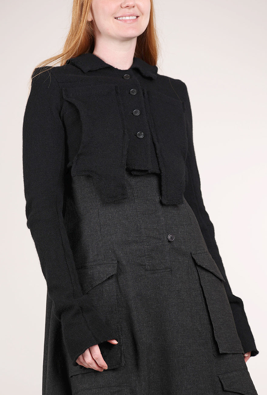 Rundholz Crop Cassy Cardie, Black 