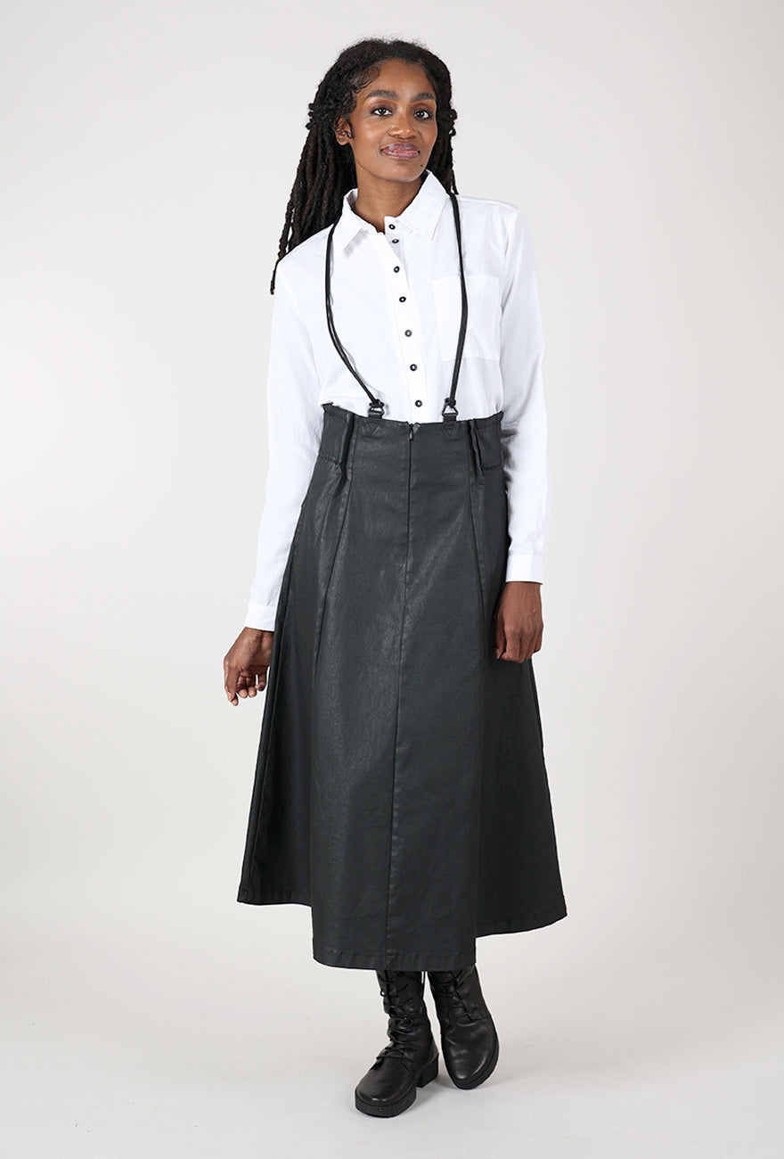 Lurdes Bergada Falda Suspender Skirt, Black 